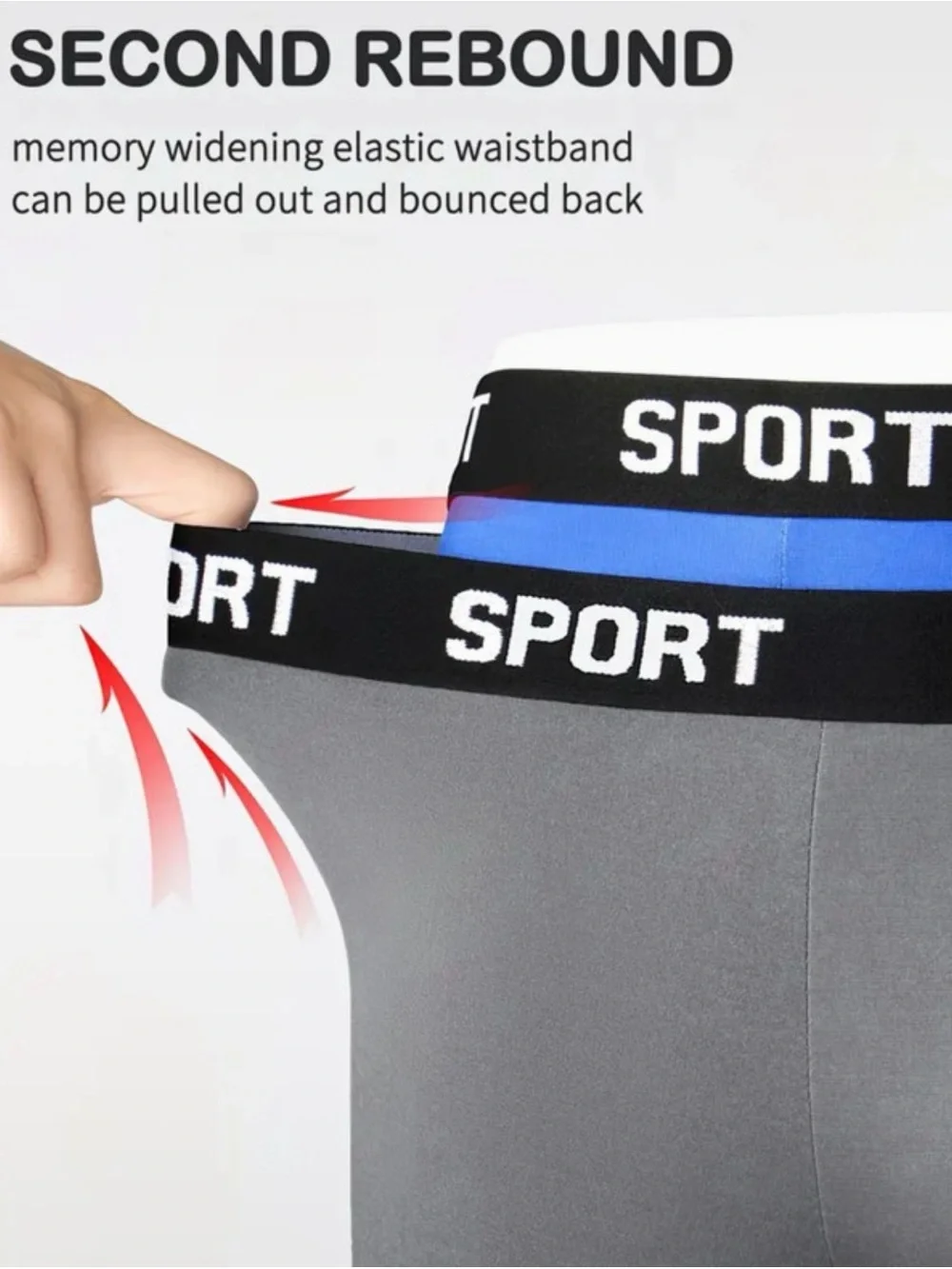 Sporto 4-Pack Boxer Briefs in Blue, Green, Gray & Purple